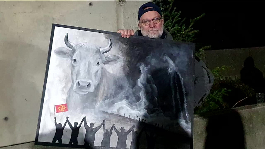 DNC  abattage de 40 bovins à Touille dans le 31 et Mobilisation à Carbonne